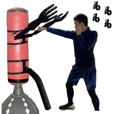 Wing Chun Attrappe Übe Dummy für Kampfkünste, Hand Krafttraining Geräte, Tai Chi, Karate Man Pile Trainer für Sandsack, Tragbare Flügel Chun Frühlingshaufen