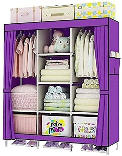 LAMEDOAT Tragbarer Kleiderschrank, Stoffgarderobe, Kleiderschrank, Schlafzimmer, faltbar, praktisch, abnehmbar, Wandschrank, Stoff, zum Ordnen von Kleidung, 170 x 128 x 45 cm, tragbarer Kleiderschran