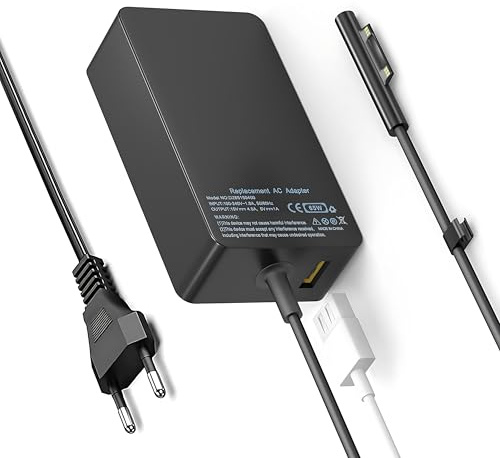 Surface Ladekabel 65W Microsoft Surface Ladekabel Laptop Netzteil für Surface Pro 11/Pro10/9/8/7/7+/6/5/4/X,Surface Book 3/2,Surface Go 4/3/2,Surface Laptop 7/6/5/4/3 mit USB Port Surface Ladegerät