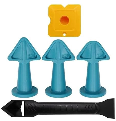 Abdichtungsdüse, Applikator, Finishing-Werkzeug, Spatel, Kunststoff, Kleber, Schaufel, Fliesen, Ziegelfugen, Boden, Silikonentferner, Fugen-Set, 5 Stück