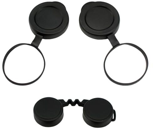 PHENOFICE Replacement Rubber Objective Lens Caps and Binoculars Lens Covers Set for Universal Scope Protection, Soft Protective Eyepiece Covers Compatible with 10x42 Binoculars, Outdoor Use