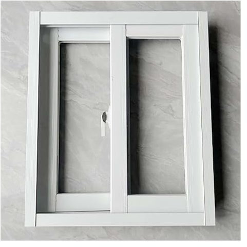Generico Finestra a vasistas di Grandi Dimensioni, finestre scorrevoli Orizzontali for capannoni, pollai, Case mobili, bagni e Cantine(Milk Color,40x40cm/15.7x15.7in)