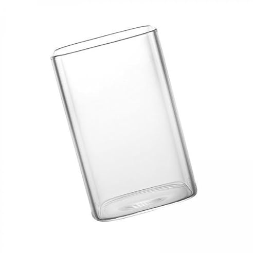 FLCPJGV 2x Bicchieri Highball Bicchieri Alti in Vetro Quadrati per Succo di Caffè Freddo Uso Quotidiano Bevande Ad Alto Borosilicato Bicchiere Da Acqua Elegan