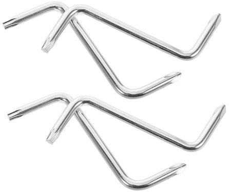 TOPBATHY 4pezzi Cacciavite Doppia Testa Offset in Cromo-vanadio Per Parafanghi Auto e Spazi Ristretti Design Ad Angolo Retto Forma Di z Set Di Cacciaviti