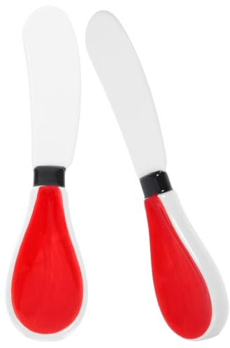 BESTYASH 2 Espátulas de Cerámica para Mantequilla y Queso, Multifuncionales, Fáciles de Guardar, para Cocina y Picnic, 2 Piezas