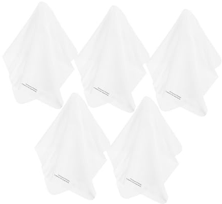 UTHCLO 5pcs Cd Disc Cleaning Cloths Microfibre Lint-free Cd Cleaner for Audio Video Discs and Vinyl Records Portable White Cleaning Cloths for Electronics and Glasses