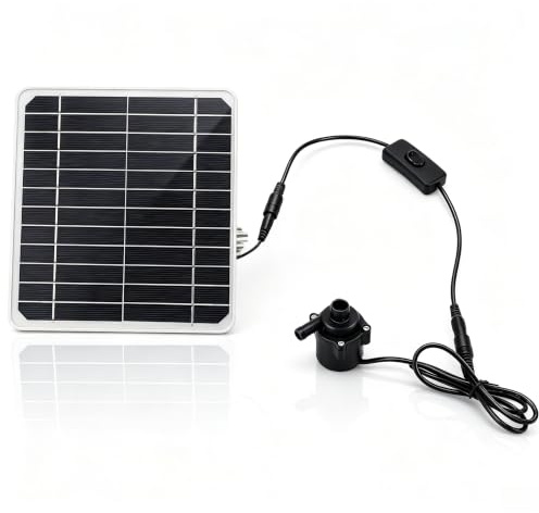 Solar Water Pump Outdoor fountain,Bird Bath Pump Solar Powered,30W | 30W solar panel powers 800 L/hr flow,adjustable switch and mounting bracket,weatherproof for bird baths,ponds,irrigation.
