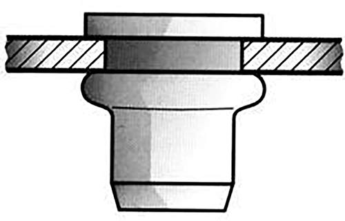 Gesipa Blindnietmuttern Alu Standard, 5 x 7 x 13,5 mm, 500 Stück