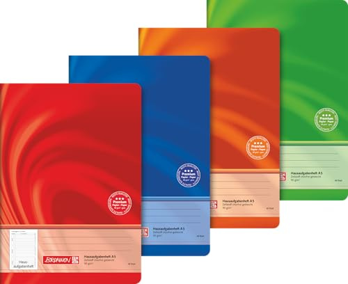 BRUNNEN Vivendi 104688402 Cahier de devoirs Format A5 48 feuilles Couverture ultra résistante