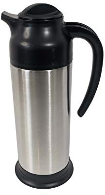 Update International (SV-70) 24 Oz Black and Stainless Cream Server,Clear