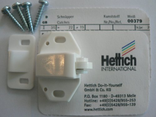 Hettich Rollfix Möbelschnäpper, weiß, 2 Stück, Artikelnr. 379