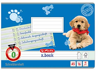 Herlitz Schulheft x.book A5, Lineatur 0, 1. Klasse, 16 Blatt, 10 Stück
