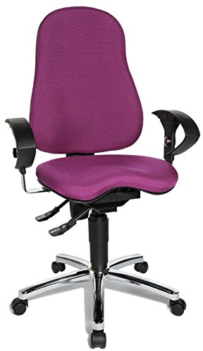 TOPSTAR | Bürodrehstuhl SITNESS 10 | mit verstellbaren Armlehnen | lila | Made in Germany | Ergonomisch | Drehstuhl, Schreibtischstuhl | höhenverstellbar | Geprüfte Sicherheit nach GS-Intertek
