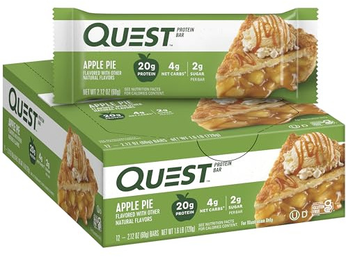 Quest Nutrition Apple Pie Protein Bar, 20g Protein, 13g Fiber, 12 Count