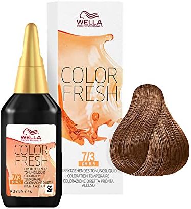 Wella Professionals Color Fresh 7/3 mittelblond gold, 1er Pack (1 x 75 ml)