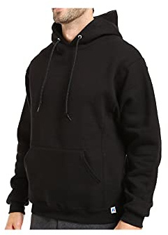 Russell Athletic Men's Dri Power Hooded Pullover Sweatshirt, Black, X-Large