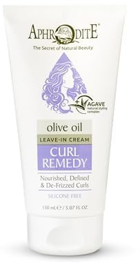 Aphrodite Lockenpflege Leave-In Creme – Für lockiges und welliges Haar – Frizz-Kontrolle & Reparatur von Haarschäden – Agave Natural Styling Complex – Veganes Keratin