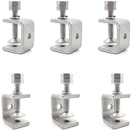 GOIYZTTR 6 Pezzi Morsetto a C per Impieghi Gravosi,Acciaio Inossidabile Morsetto a C Morsetti da Falegname Per Lavorazione Legno DIY Saldatura Mobili