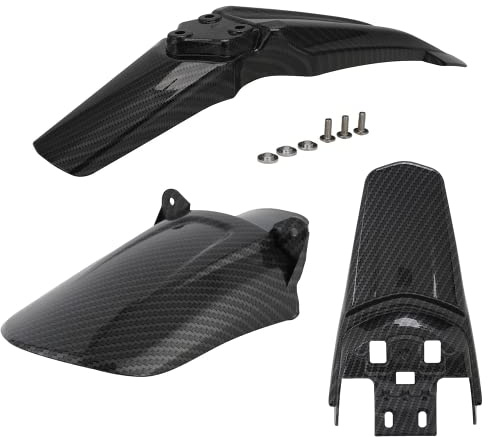Anxin Sur Ron Schutzblech vorne + Motorrad hinten + Kotflügel hinten aus Kohlefaser für Motorrad Surron/Light Bee/Sur Ron S/Sur Ron X/X160/X260
