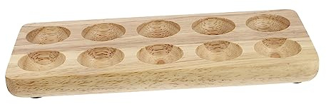 Mobestech Huevera De Madera Huevera De Madera Práctica Base Para Almacenar Huevos