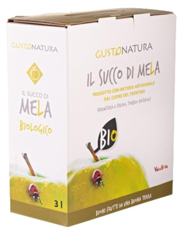 Gustonatura Succo di mela BIO - senza zuccheri aggiunti (Bag in box 3lt)