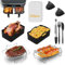 HASA zone Airfryer Zubehör 10PCS, Heißluftfritteuse Zubehör Passt für Philips COSORI Ninja Cecotec ProfiCook KLAMER Princess Tefal und alle 4.7L, 5.5L, 6.4L, 7.3L, 8L, 9L Heißluftfritteusen