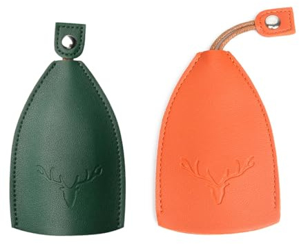 2 Pcs Car Key Case, Leather Pull Out Car Key Case, Cute Creative Pull Type Key Cover, Large Capacity Car Key Sleeve, for Men Women