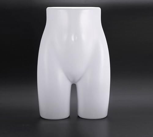 Schaufensterpuppe Unterkörper weiblich für Präsentation von Unterwäsche wie Panties, Slips, Shorts und ähnlichen Kleidungsstücken | Damen Torso aus Kunststoff in weiß | Schaufensterfigur Unterteil