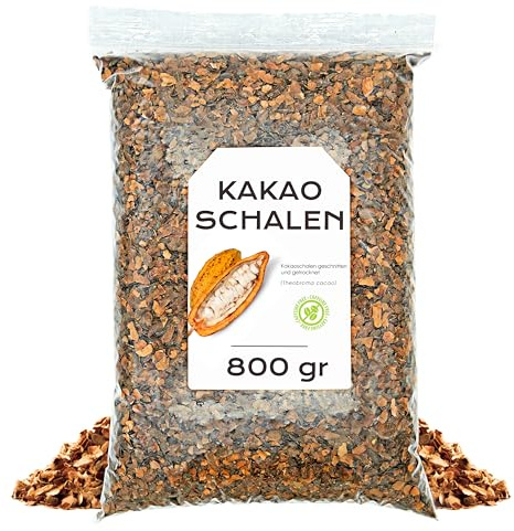 Gusci di Cacao per Infuso 800 gr | Tè al Mallo di Cacao Naturale, Aromatico e Ricco di Antiossidanti