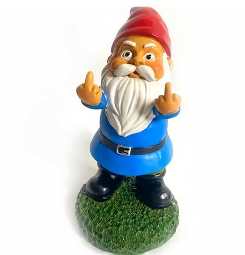 Garden Gnomes Funny Garden Ornaments Outdoor - Rude Garden Gnomes Middle Finger Gifts - Gnomes Garden's Ornaments Outdoor or Indoor