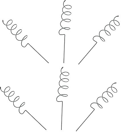 Soporte Espiral para Plantas de Hierro 6 Piezas Verde
