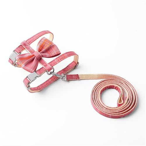 Katzengeschirr und Katzenleine Set,Verstellbare Nylon Geschirre Katzenleine, Ausbruchsicher Katzen Leine,Katzenweste mit Sicherheitsschnalle, Welpengeschirr für Kätzchen Welpe Kaninchen Hase (20,M)