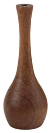 Cabilock Vase Moderne en Bois de Noyer Marron pour Décoration Naturelle et Polyvalente, Pièce Unique pour Salon, Bureau ou Chambre