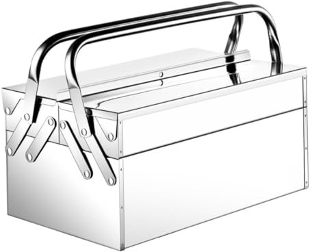 Tofficu Klappbox Für Werkzeugaufbewahrung Multifunktions-werkzeugkoffer Faltbar Mit Mehreren Schichten Für Haushaltswerkzeuge