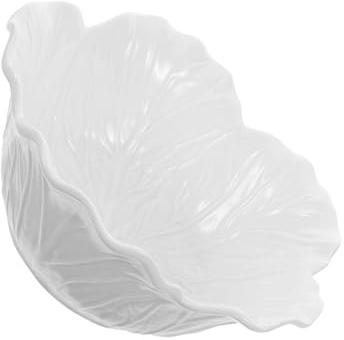 OSALADI Cuenco De Porcelana Blanco Con Forma De Flor TazóN Profundo Para Servir Aperitivos Ensaladas Cereales Y Bocadillos DecoracióN Elegante Para Mesa De Comedor 6.02X6.02X2.55In