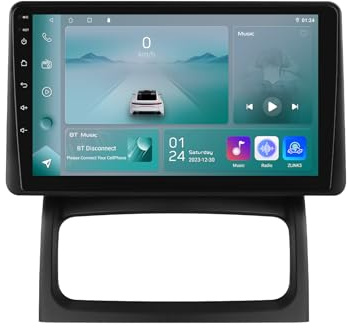 Ossuret Autoradio para Renault Clio 2 (2000-2012), 9 Zoll Android 13 Pantalla Táctil 2+32GB Navegación GPS con Carplay Android Auto WiFi Bluetooth USB (Tipo B)