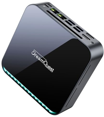 DreamQuest Mini PC avec Windows 11 Pro Intel 12ème N95 (jusqu'à 3,4 GHz) 16 Go de RAM DDR4 512 Go SSD M.2, PC de bureau mini prend en charge l'affichage 4K/WiFi/BT/HDMI/LAN pour la maison et le bureau