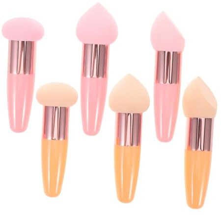Ipetboom 6pezzi Spugnette per Fondotinta Applicatore Riutilizzabile Asciutto e Bagnato Uova per Trucco in Morbido Materiale di Spugne per Trucco Multicolori in Rosa e Tonalità