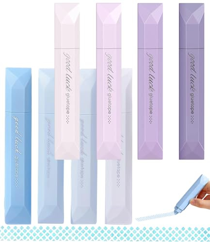 NANASUGUR 8 Stück Doppelseitiger Kleberoller, Klebeband Stift für Scrapbook Tragbarer Selbstklebender Fotokleber für Fotos，Fotoalben Karten Basteln Tagebuch，Schule und Büro Gebrauch