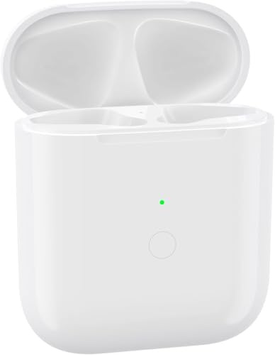 Custodia di ricarica di ricambio compatibile con Air-Pods di 1/2a generazione, custodia di ricarica wireless USB-C per Air-pod 1a e 2a, pulsante di sincronizzazione accoppiamento Bluetooth (senza