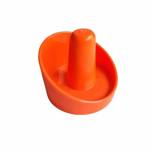 SiaBiced Empujador Air Hockey (Air Hockey Pusher) y Repuesto para Mesa Juego Hockey, Paleta Plástico con Fieltro, Rojo