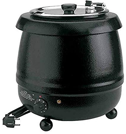 LACOR 69037 - Olla Calentador Sopa eléctrico, Hierro esmaltado, 475 W | En hierro robusto, para cocidos y grandes cantidades; ideal para cocina profesional y uso diario en casa, versátil y duradero