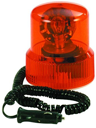 Carpoint | Warnlicht 12V Orange | Magnetische Befestigung | 3m Spiralkabel mit Zigarettenanzünder-Stecker | CE-Zertifizierung | Kompakt und tragbar
