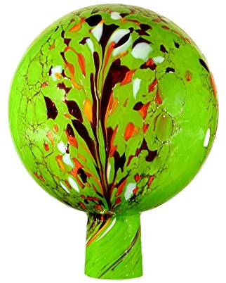 Rosenkugel Gartenkugel aus Glas, 15 cm für außen, grün