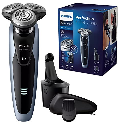 Philips Shaver series 9000 wet and dry electric shaver with SmartClean SystemPLUS and Aquatec Wet & Dry S9211/26