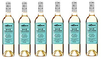 MAR SALADA BLANCO CAJA 6 BOTELLAS COSECHA ACTUAL,VINO BLANCO DE APERITIVO O PARA PESCADOS BLANCO Y PESCADOS AZULES, TEMPERATURA SERVICIO 6-8º C