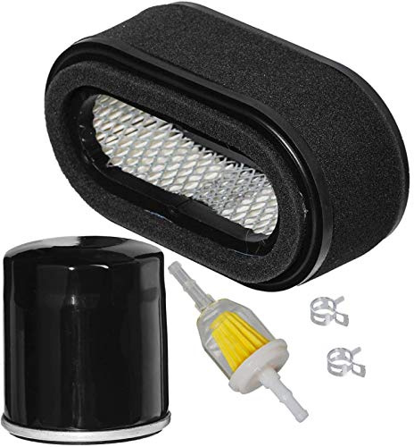 JJDD Carkio Filtre à air Combo Filtre à Carburant pour Kawasaki FD440V FD501V John Deere LX172 LX173 LX176 LX178 LX186 LX188 Remplace 11013-2206 11013-2134 MIU11377 49065-2078