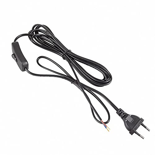 Mextronic Netzkabel 3 m Eurostecker + Schalter 300 SW C7 schwarz offenes Ende