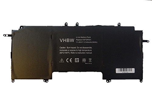 vhbw Replacement Battery compatible with Sony Vaio SVF13N1C4E, SVF13N1C5E, SVF13N1D4E, SVF13N1J2E Laptop (3140mAh, 11.25V, Li-Ion), with Chip