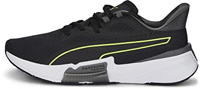 PUMA PWRFrame TR, Scarpe da Ginnastica, Uomo, Nero (Puma Black/Castlerock/Lime Squeeze), 43 EU